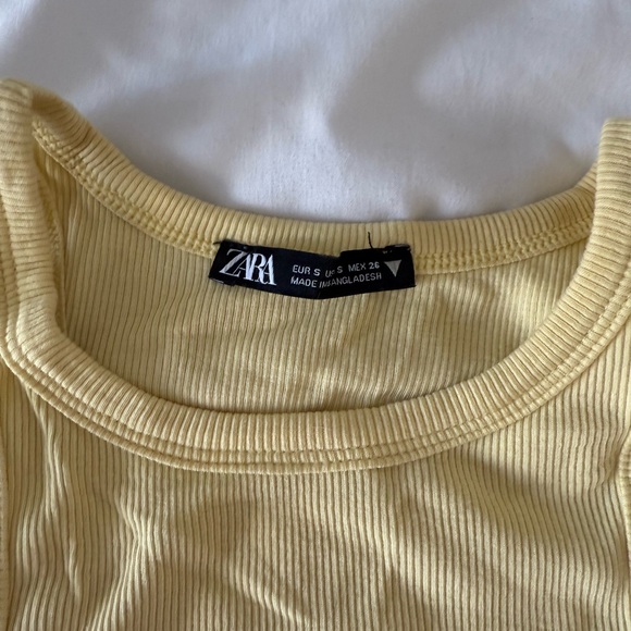 Yellow Ribbed Tank Top - Picture 2 of 2